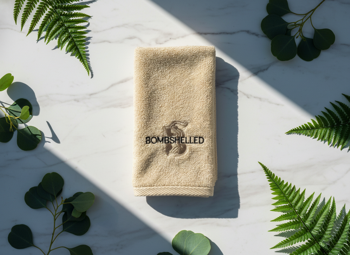 Bombshelled Face Towel - Tan