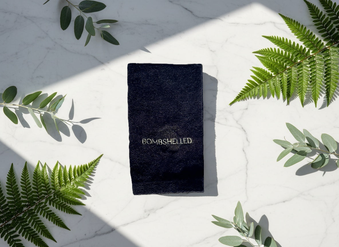 Bombshelled Face Towel - Black
