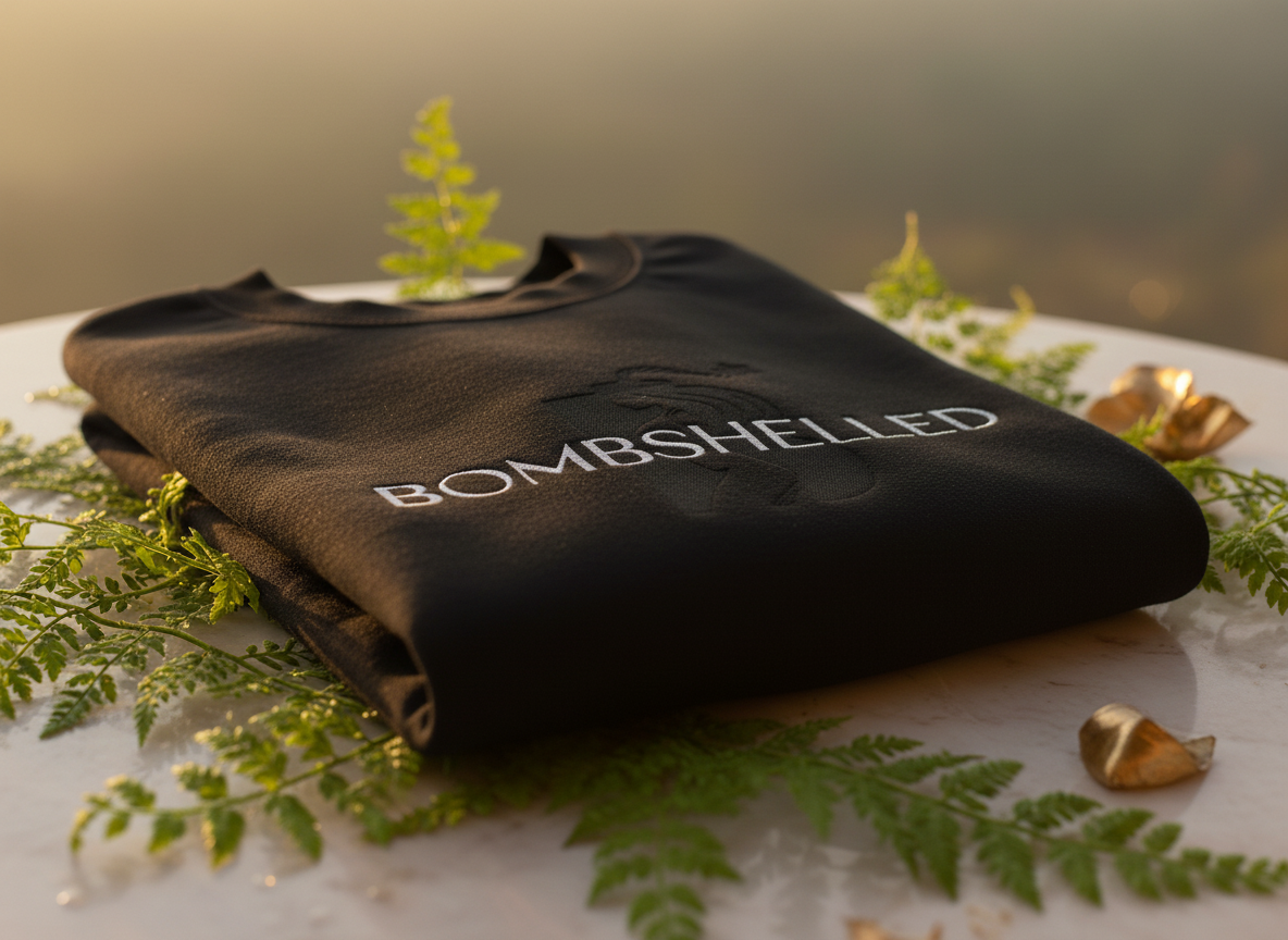 Bombshelled Embroidered Crewneck - Black
