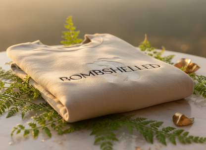 Bombshelled Embroidered Crewneck – Tan